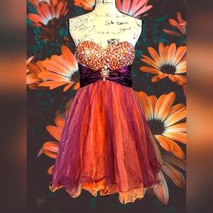 Cinderella Divine Mini Orange & Purple Dress